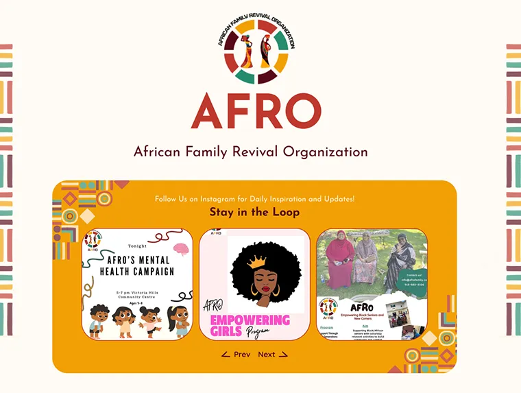 AFRO Landing Page