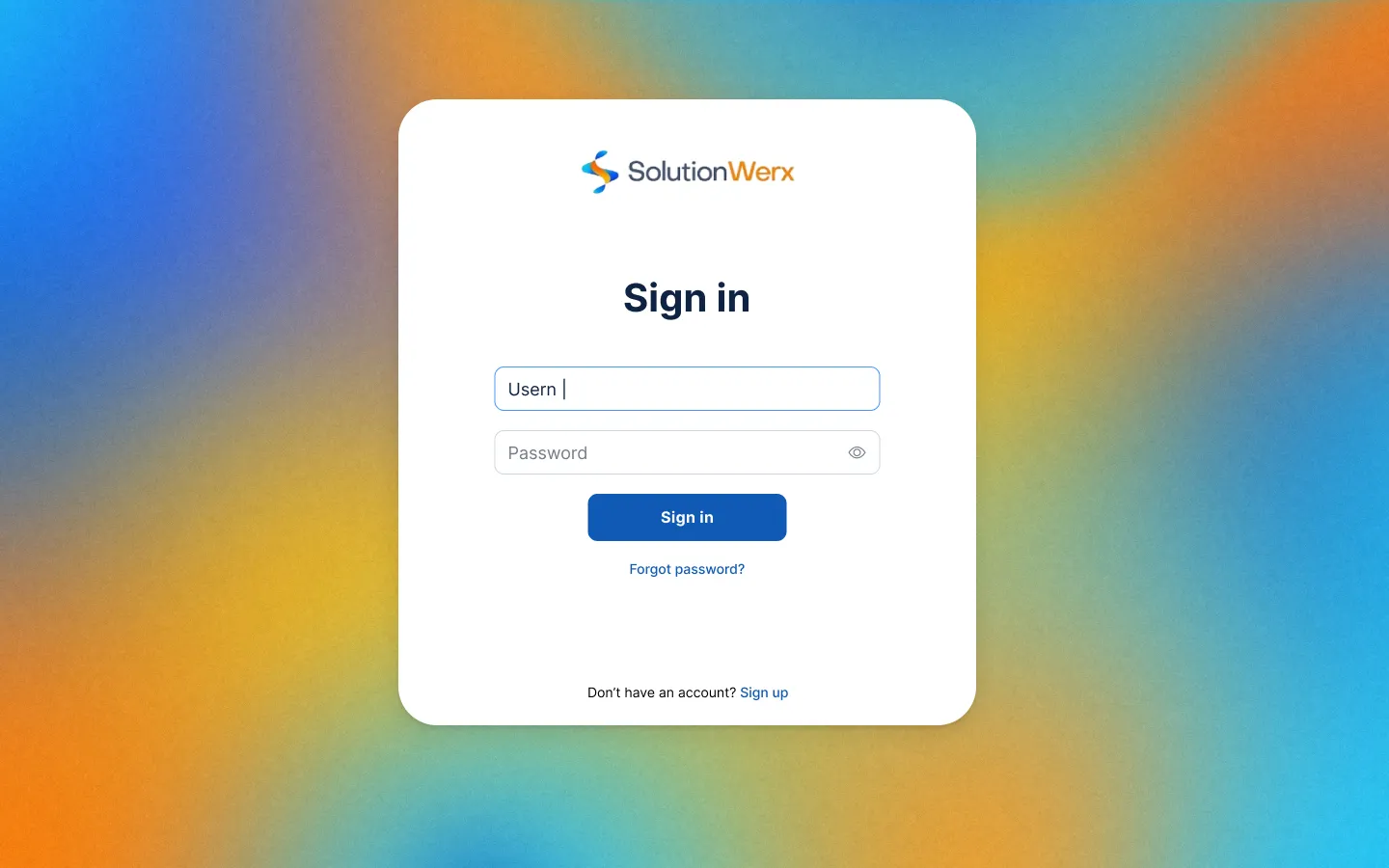 Solution Werx Auth pages